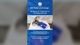 80GHzレーダーレベル計高精度測定